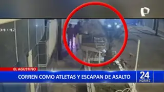 El Agustino: Cámaras de seguridad captan a dos sujetos que huyen corriendo de ser asaltados