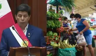 Pedro Castillo anuncia bono alimentario para 6 millones de familias vulnerables