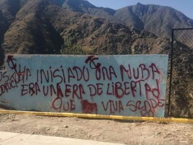 Sendero Luminoso: Aparecen pintas subversivas en calles de  Huaraz