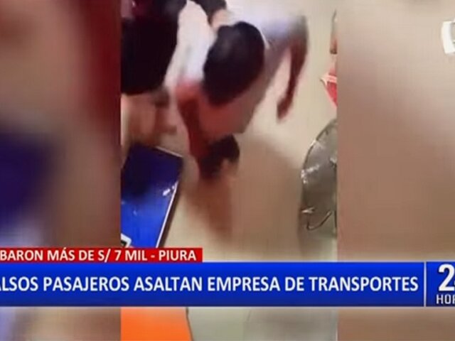 Se llevaron más de S/ 7 mil: Falsos pasajeros asaltaron empresa de transportes en Piura
