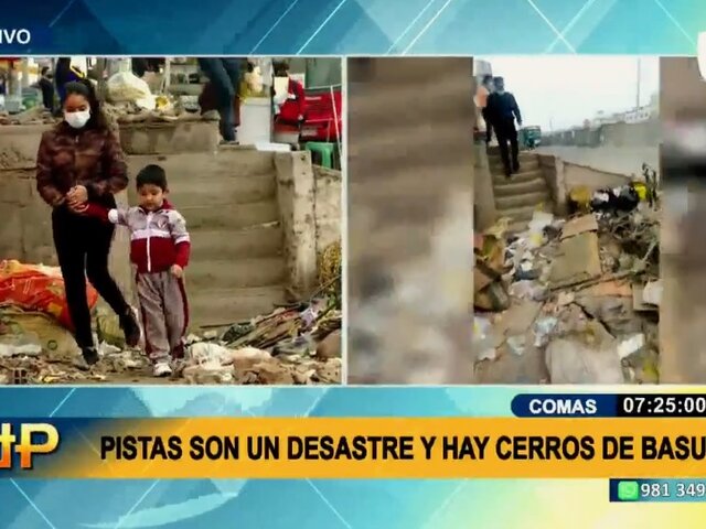 Desmontes de basura en Comas: Vecinos denuncian veredas en mal estado y obstruidas por desechos