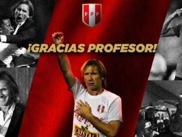 ¡Gracias, profe!: FPF oficializó salida de Ricardo Gareca y le dedicó emotivo mensaje