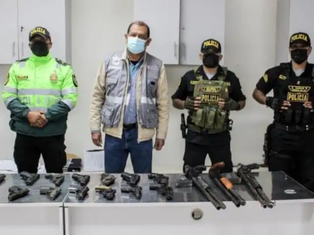 Incautan 17 armas de fuego en San Juan de Lurigancho