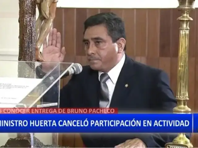 Ministro del Interior canceló actividad tras enterarse que Bruno Pacheco se entregó a la justicia