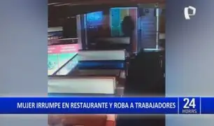 Mujer irrumpió en restaurante durante la madrugada y robó pertenencias a trabajadores