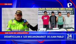 SJL: PNP destapa dos bandas criminales organizadas por extranjeros y peruanos
