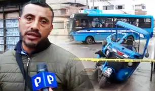 VMT: Dos muertos deja choque de bus y mototaxi