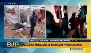 Comas: Desalojan a comerciantes de mercado de Unicachi, pero ellos siguen regresando