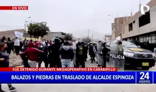 Detienen a alcalde de Carabayllo: simpatizantes lanzan piedras contra la prensa y la PNP