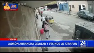 Cañete: ladrón asalta a joven mujer mientras realiza compras y vecinos lo capturan