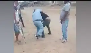 Tumbes: chófer intenta quitarle las muletas a un hombre para pelear y atacar a otro conductor