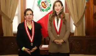Elvia Barrios se reunió con la presidenta del Congreso Lady Camones