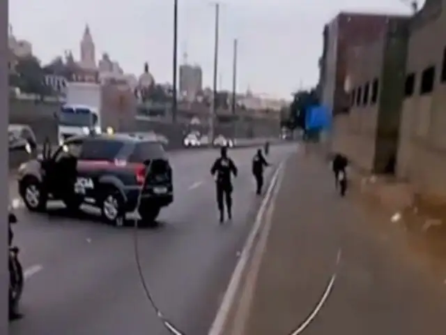 Vía Evitamiento: policías disparan a llanta de motocicleta para capturar a presunto delincuente