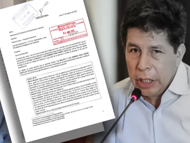 Pedro Castillo: Esta es la carta notarial que envió a Panorama "ordenando" rectificarse