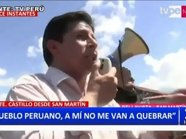 Pedro Castillo a la oposición: "No les gusta que un campesino esté en Palacio"