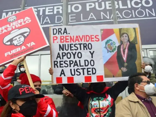 Ciudadanos marcharon en respaldo a la Fiscal de la Nación por investigaciones a presidente Castillo
