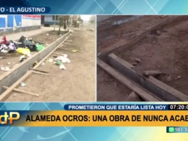 Retraso: construcción de Alameda en El Agustino debía concluir hoy pero sigue abandonada
