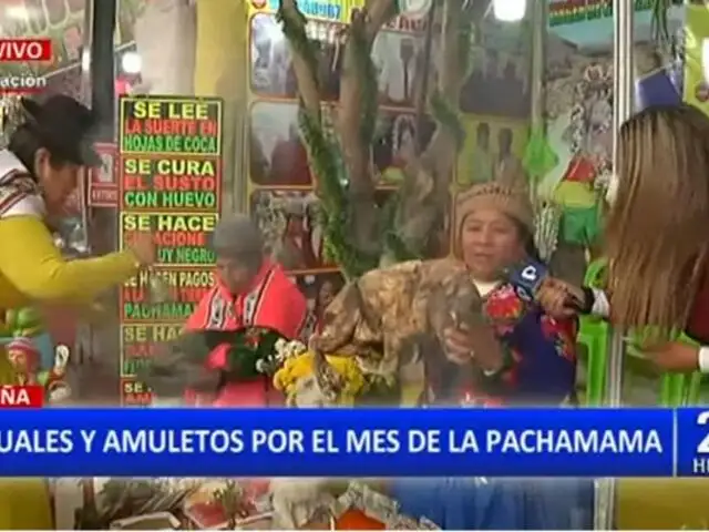 Por el mes de la Pachamama: Realizan rituales para la buena suerte en Breña