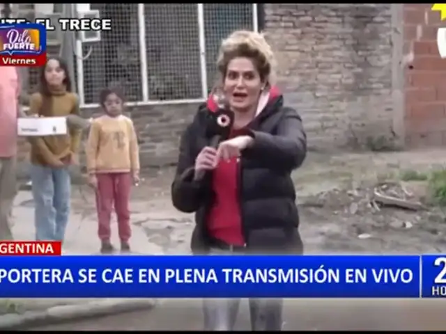 Argentina: Reportera se cae durante transmisión en vivo