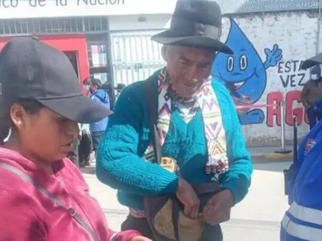 Huancavelica: serenos devuelven dinero encontrado en la calle, pertenecía a un adulto mayor
