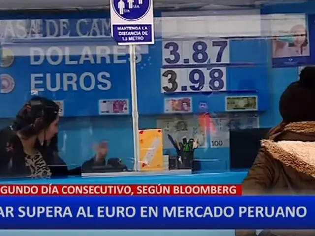 Por primera vez el dólar ahora vale más que el euro en Perú