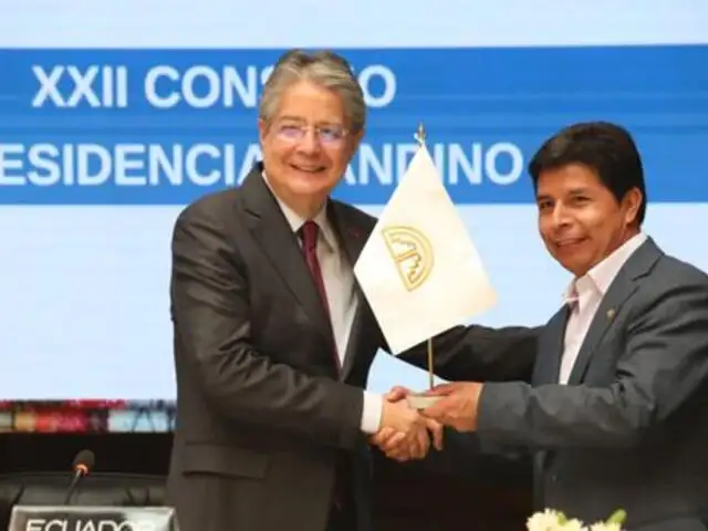 Pedro Castillo recibe presidencia pro tempore de la Comunidad Andina