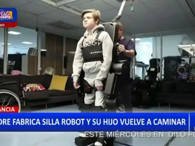 Francia: Padre construye "silla robot" para que su hijo pueda caminar