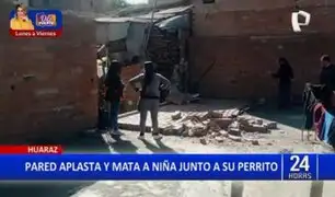 Tragedia en Huaraz: Pared aplasta y mata a niña de 7 años junto a su perrito