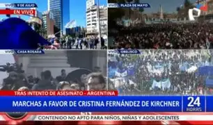 Cristina Fernández: Realizan marchas a favor de vicepresidenta tras intento de asesinato