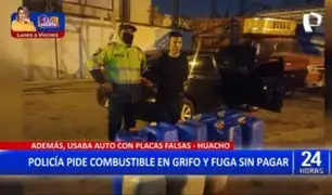 Huacho: ¡El colmo! Policía llena combustible en grifo y se fuga para no pagar