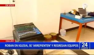 Asaltan iglesia y se arrepienten: Delincuentes devuelven equipos de sonido robados