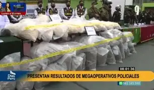 Megaoperativos: desarticulan 22 bandas criminales e incautan droga, armas de guerra y celulares