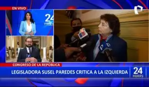 Susel Paredes responsabiliza a la izquierda por la crisis política