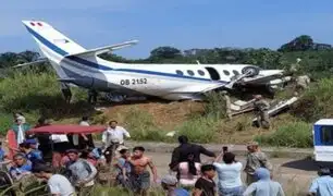 Loreto: avioneta con 15 pasajeros se despistó cuando trataba de despegar
