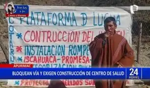 Apurímac: Pobladores bloquearon vía Chalhuanca - Abancay con grandes piedras