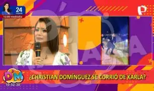 Karla Tarazona aclara que no se corrió de Christian Domínguez: "Mi contrato solo era presentarlos"