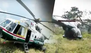 Satipo: Helicóptero de la PNP aterrizó forzosamente por fallas técnicas