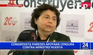 Susel Paredes sobre Willy Huerta: "Yo voy a votar a favor de la censura"