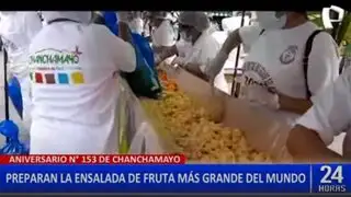 Chanchamayo: preparan ensalada de frutas de 86 metros de largo