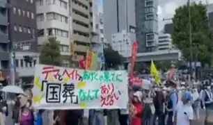 Japón: Protestas en Tokio por funeral del exministro asesinado Shinzo Abe