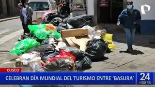 Cusco: en el Día del turismo las calles de la ciudad imperial están llenas de basura