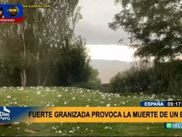 España: bebé muere tras caerle enorme bola de granizo en la cabeza