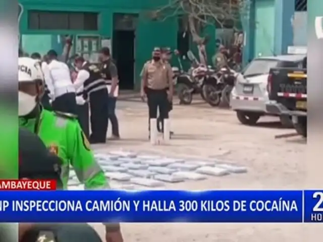 El decomiso de droga más grande en Lambayeque luego de 20 años: Incautan 300 kilos de cocaína