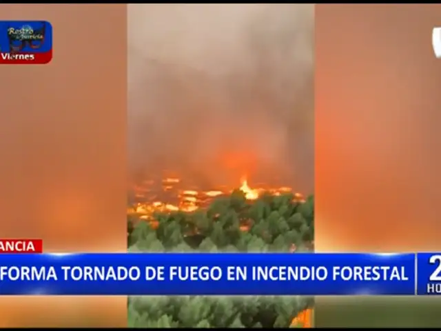 Francia: Gran tornado de fuego consume hectáreas de vegetación
