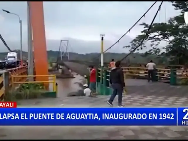Ucayali: Colapsa puente de Aguaytia que habría sido construido en 1942