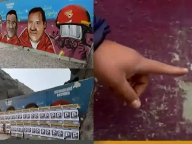 Dañan mural que rendía honor a valerosos bomberos tras pegar afiche político electoral