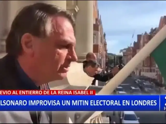 Jair Bolsonaro improvisa mitin electoral en Londres