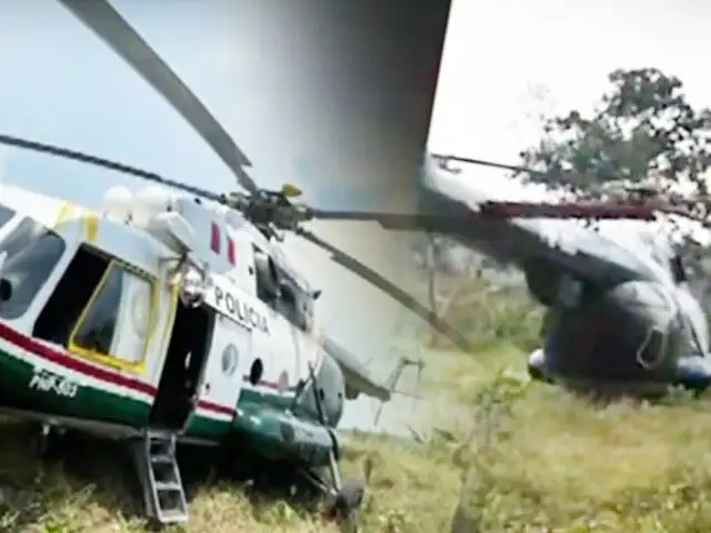 Satipo: Helicóptero de la PNP aterrizó forzosamente por fallas técnicas