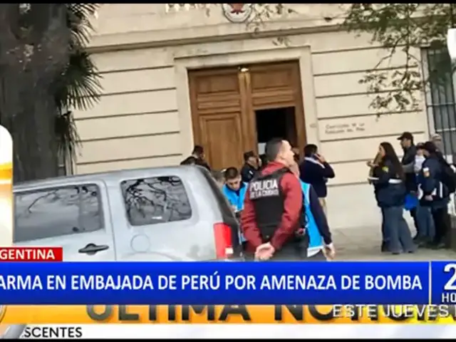 Argentina: Alertan amenaza de bomba en embajada y consulado de Perú
