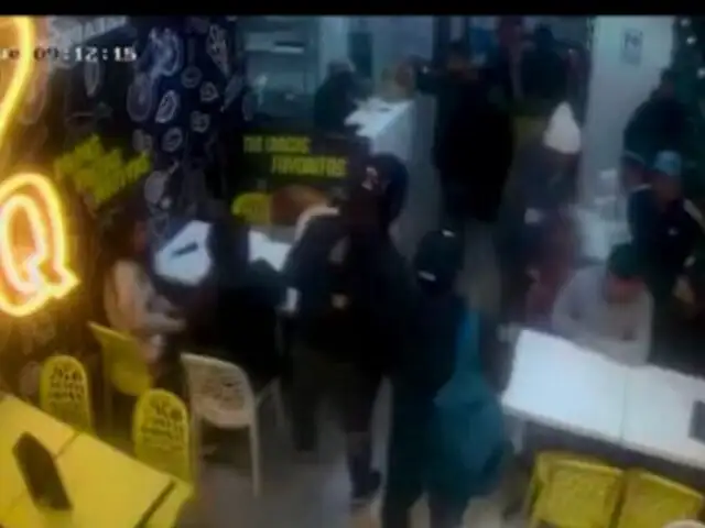 Chorrillos: capturan a delincuentes que asaltaron restaurante de comida rápida